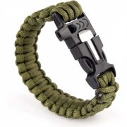 Paracord náramek 3 v 1 - zelený