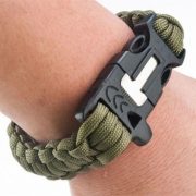 Paracord náramek 3 v 1 - zelený